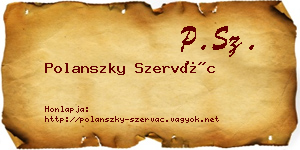 Polanszky Szervác névjegykártya